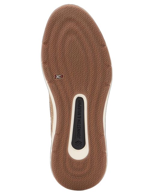 Johnston & Murphy White Round Toe Nubuck Sneakers for men