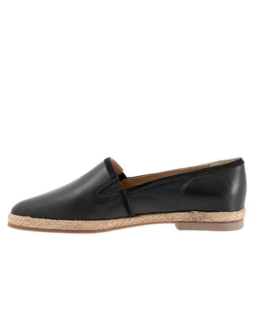 Trotters Black Estelle Flat
