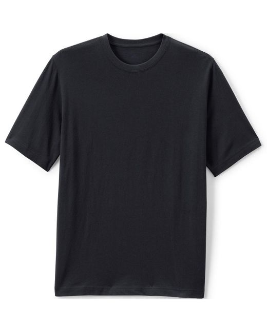 Lands' End Black School Uniform Short Sleeve Essential T-shirt for men