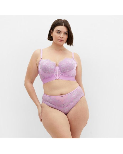 City Chic Pink Plus Size Alexis Contour Longline Bra