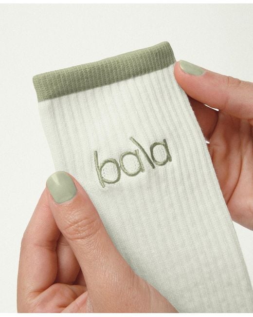 Balà White Crew Grip Socks