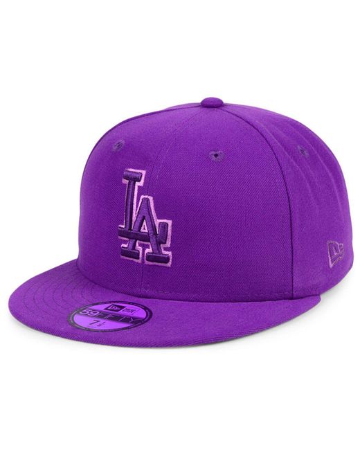 KTZ Purple Los Angeles Dodgers Prism Color Pack 59fifty Fitted Cap for men