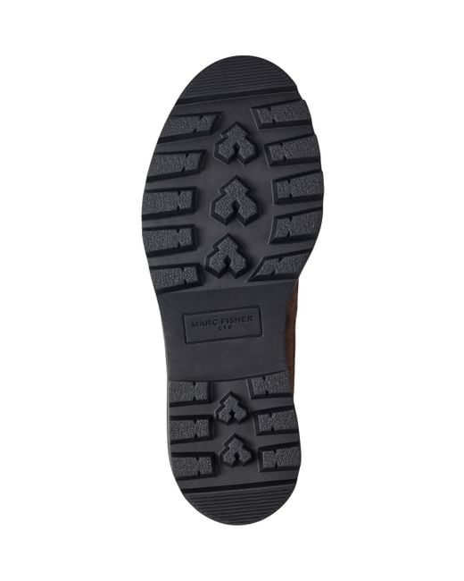 Marc Fisher Brown Peyten Laced Platform Lug Loafers