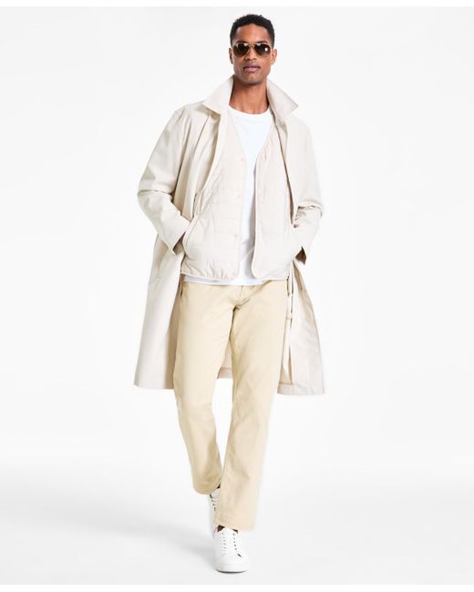 Alfani White Alfatech Modular Topcoat for men