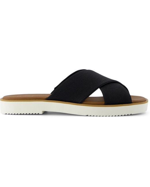 TOMS Black Mae Crossover Open Toe Sandals