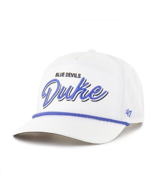 '47 White Duke Blue Devils Fairway Hitch Adjustable Hat for men