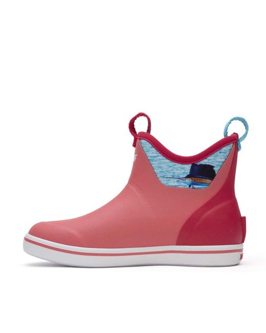 XtraTuf Pink Ankle Deck Boot Guy Harvey