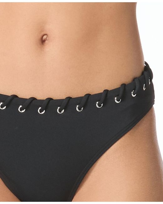 Michael Kors Black Michael High Leg Swim Bottoms