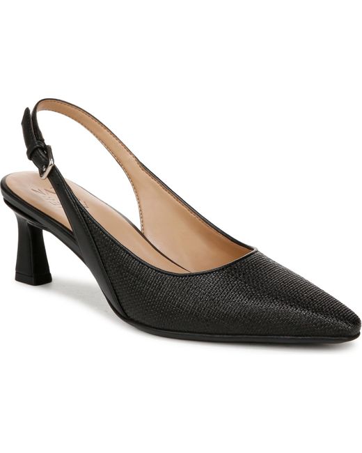 Naturalizer Women's Black Tansy Snip Toe Dress Slingback Pumps