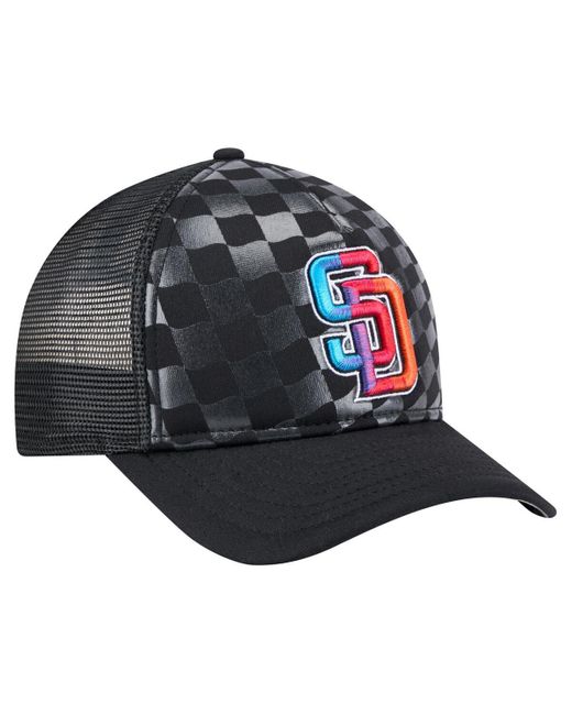 KTZ Blue San Diego Padres Gradient 9forty A-frame M-crown Trucker Adjustable Hat for men