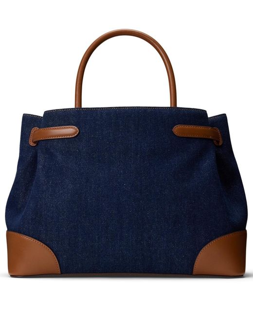 Ralph Lauren Blue Large Blaike Satchel Bag