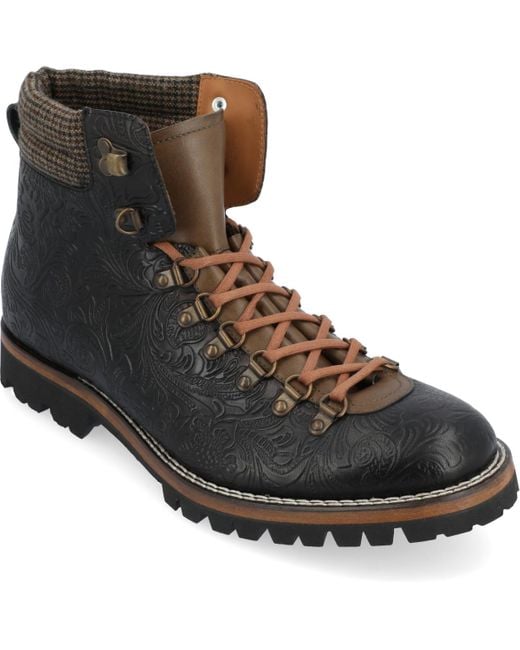 Taft Black Viking rugged Hiker Style Lace-up Boot for men