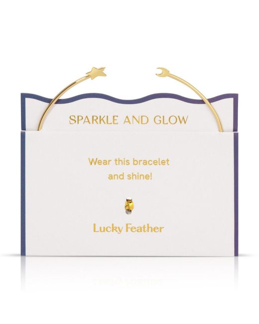Lucky Feather Metallic Connection Cuff