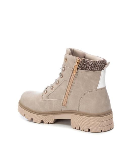 Xti Natural Combat Booties By