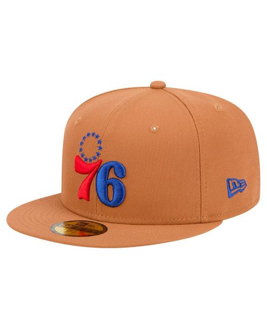 KTZ Orange Philadelphia 76ers Color Pack 59fifty Fitted Hat for men