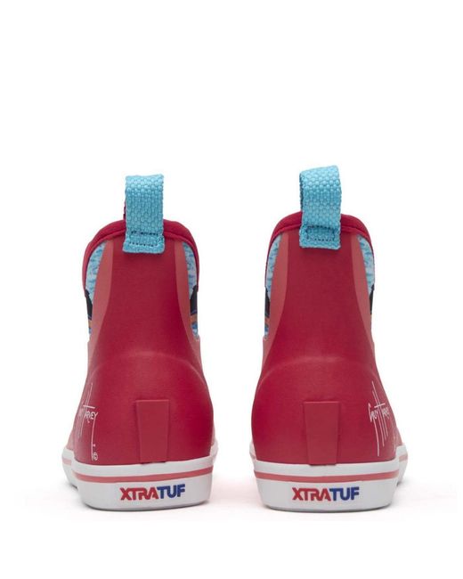 XtraTuf Pink Ankle Deck Boot Guy Harvey
