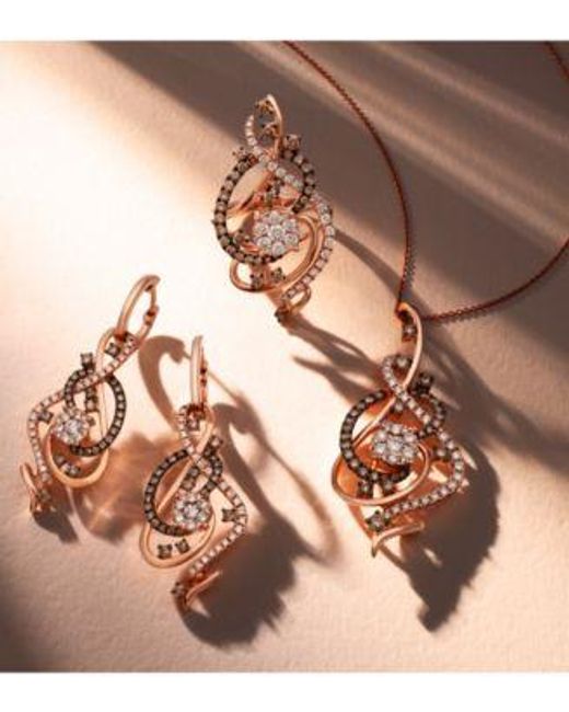 Le Vian Metallic Chocolate Nude Diamond Crazy Ring Earrings Pendant Necklace Collection In 14k Rose Gold