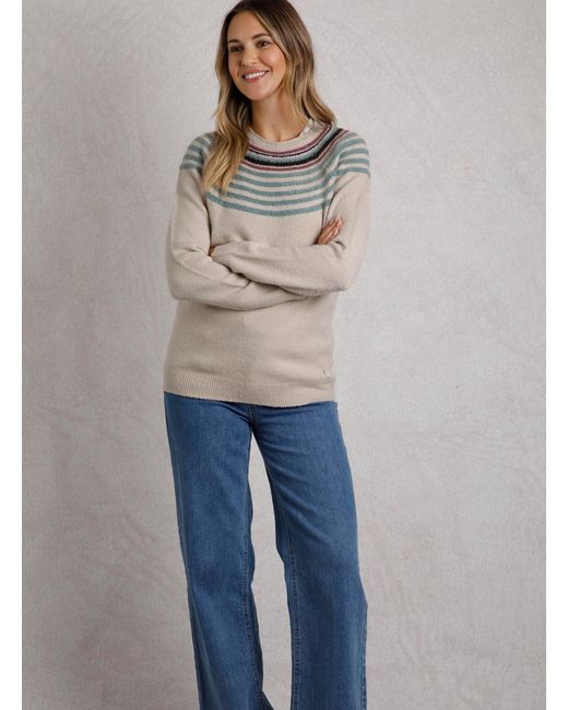 Weird Fish Gray Sinatra Patterned Knit Jumper