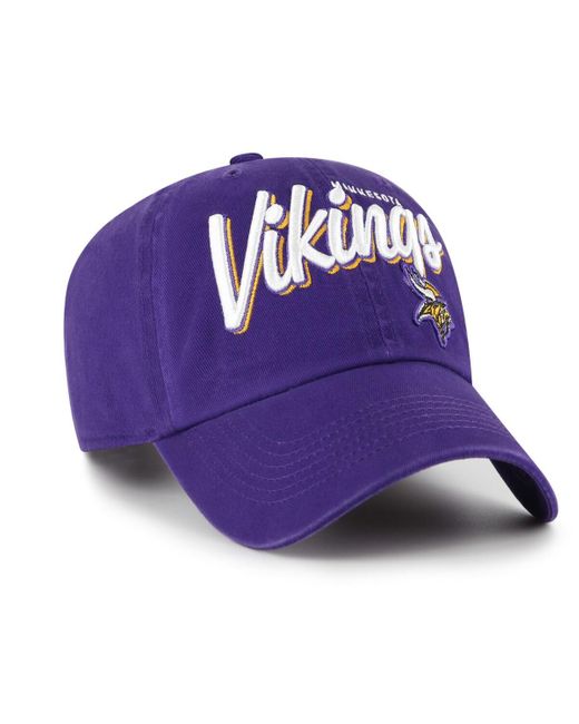 '47 Purple Minnesota Vikings Ariana Clean Up Adjustable Hat