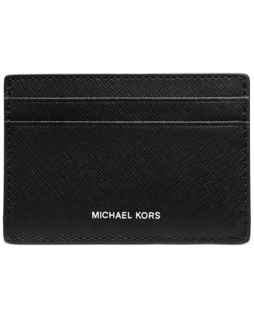 Michael Kors Black Mason Saffiano Leather Card Case for men