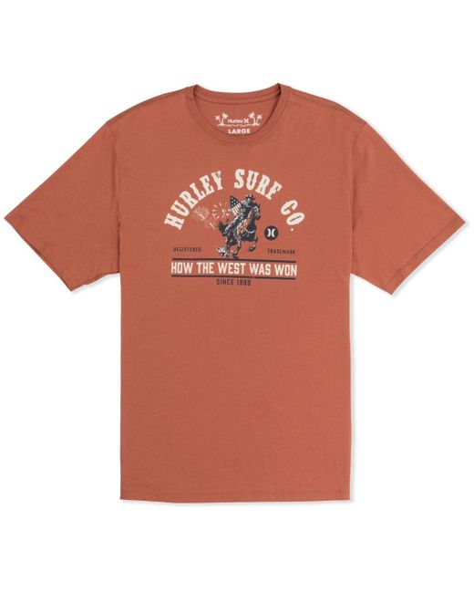 Hurley Red Outlaw Short Sleeve T-shirt for men