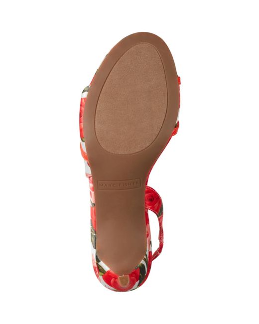 Marc Fisher Red Feren Stiletto Heel Sandals