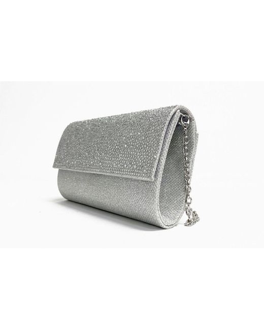 Badgley Mischka Ladies Glitter Small Evening Bag in Metallic | Lyst