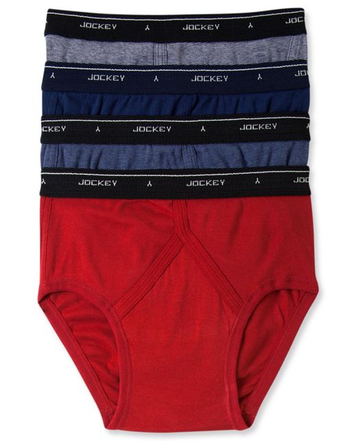 Jockey Classic Lowrise Briefs in Red for Men Lyst