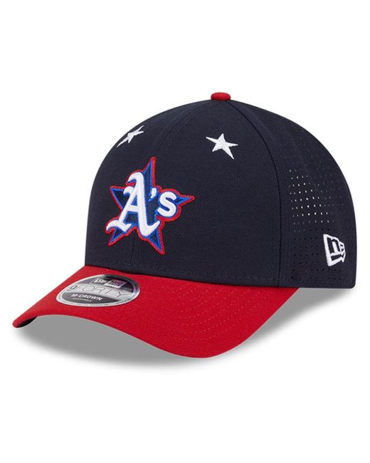 KTZ Blue Navy/red Athletics 2025 Mlb All-star Game Workout 9forty M-crown Adjustable Hat for men