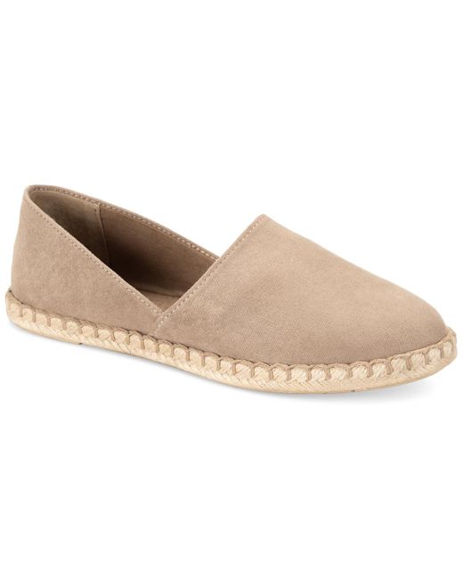Style & Co. Natural Reevee Stitched-trim Espadrille Flats