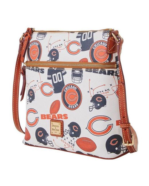 Dooney & Bourke Leather Chicago Bears Game Day Crossbody Purse in White