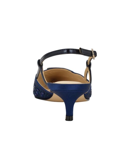 Guess Blue Jessyn Kitten Heel Mules