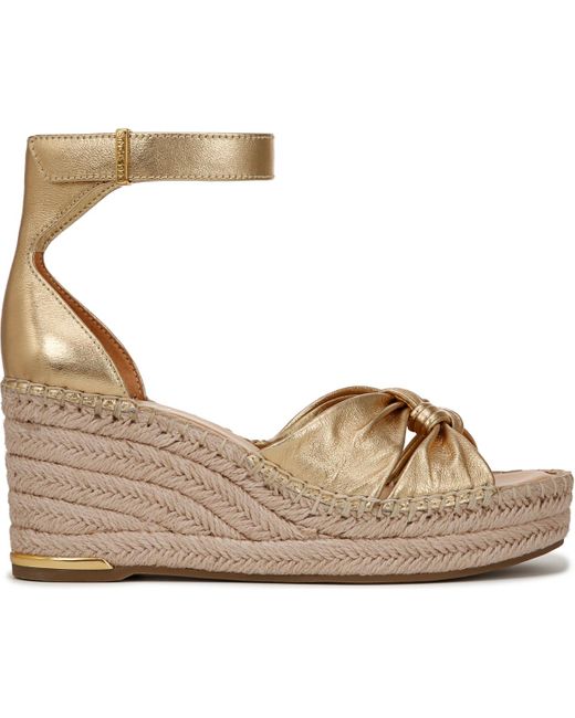Franco Sarto Brown Clementine Open Toe Espadrille Wedge Sandals