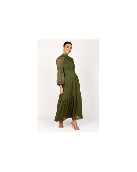 Petal & Pup Julip Sheer Long Sleeve Maxi Dress in Green | Lyst Petal & Pup Julip Sheer Long Sleeve Maxi Dress in Green | Lyst