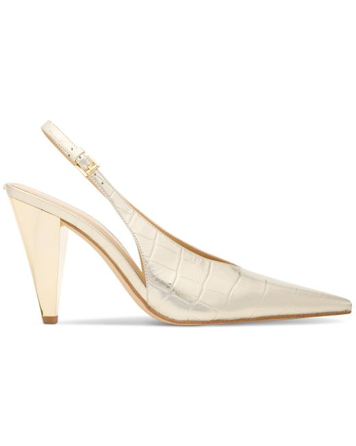 Michael Kors White Michael Electra Slingback Pumps