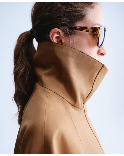 Mango Brown Selection Oversized Funnel Neck Jacket