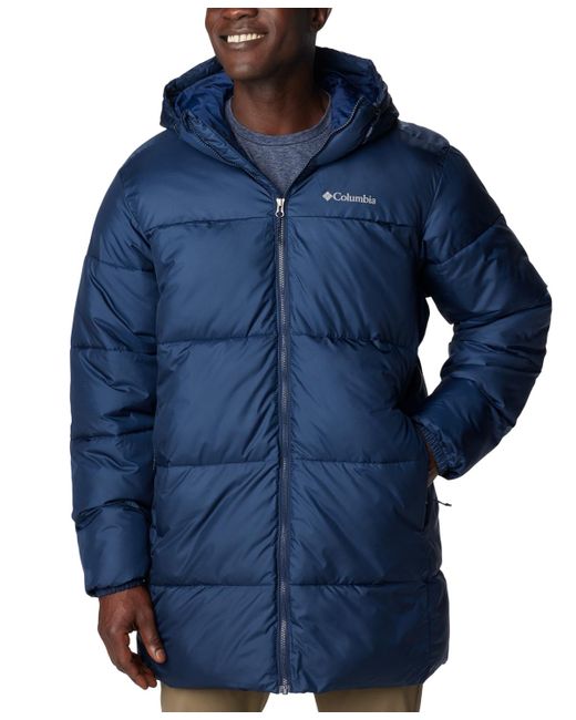 Columbia Puffect Logo Parka Jacket in Blue for Men | Lyst