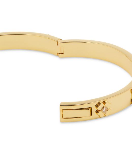 Kate Spade Metallic Gold-tone Heritage Bloom Bangle Bracelet