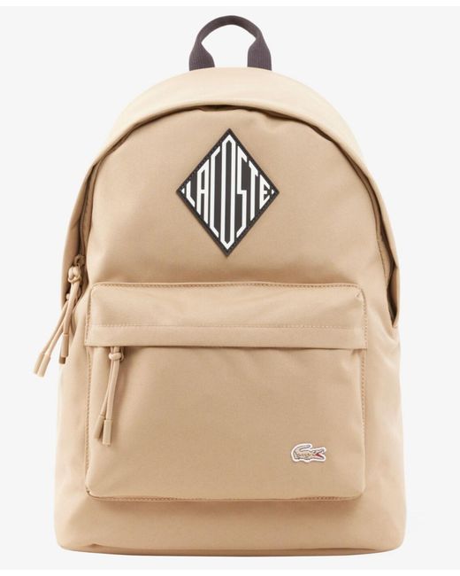 Lacoste Natural Logo Patch Backpack