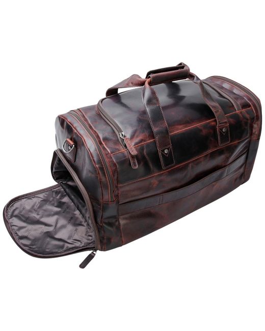Mancini Brown Large Duffle Bag for men
