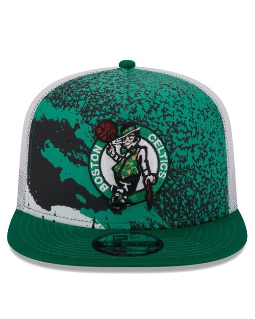 KTZ Green N Boston Celtics Court Sport Speckle 9fifty Snapback Hat for men