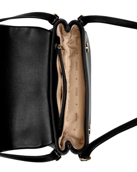Guess Black Lefia Flap Shoulder Bag
