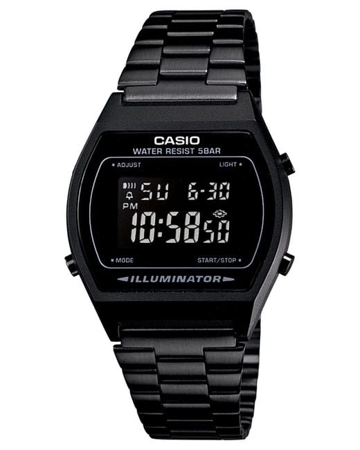 GShock Men's Digital Vintage Black Stainless Steel Bracelet Watch 38mm