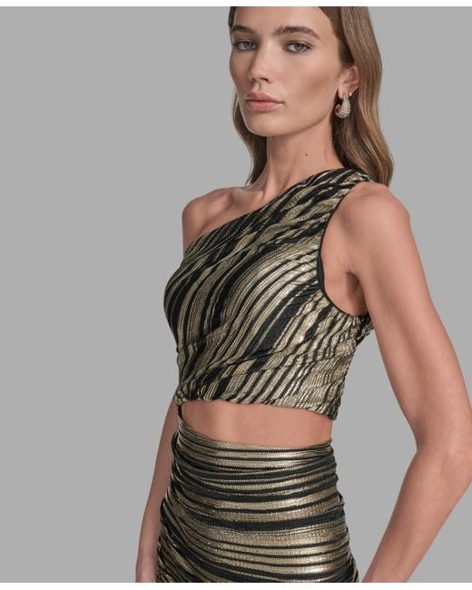 bcbg gold one shoulder dress Sequin Strapless Gown Gold / 14