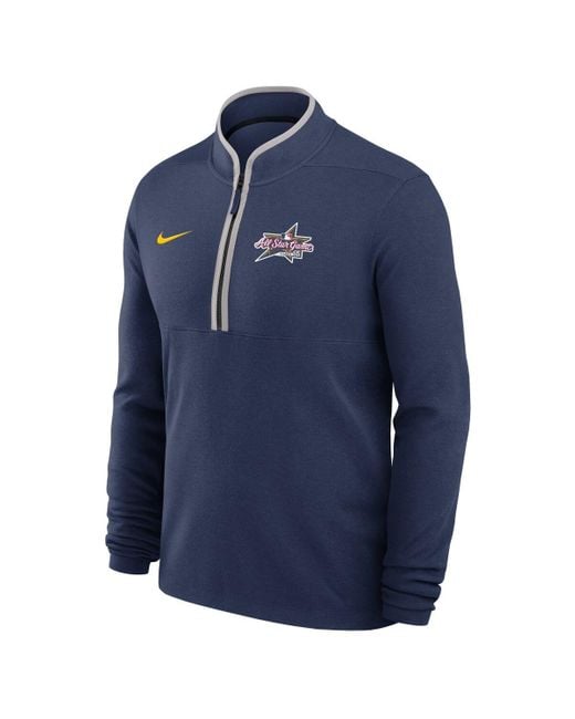 Nike Blue 2025 Mlb All-star Game Victory Performance Half-zip Pullover Hoodie for men