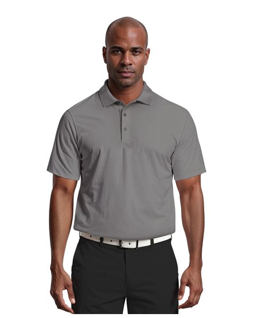 PGA TOUR Gray Airflux Regular-fit Mesh Performance Golf Polo Shirt for men