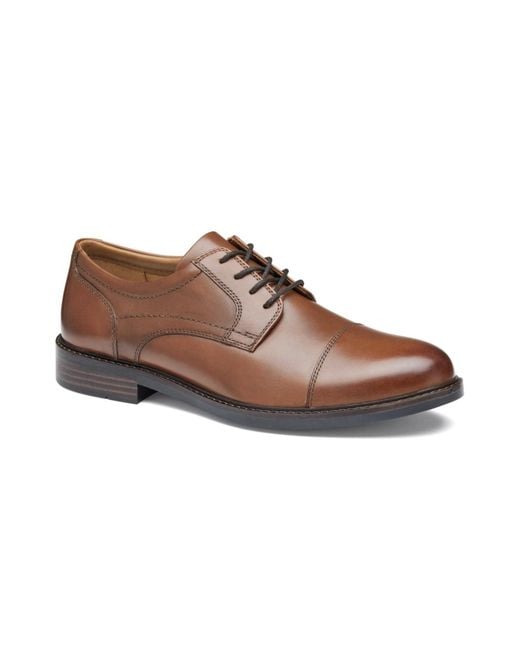 Johnston & Murphy Brown Mason Cap Toe Shoes for men