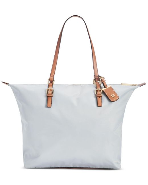 Tommy Hilfiger Synthetic Julia Zipper Nylon Tote Lyst