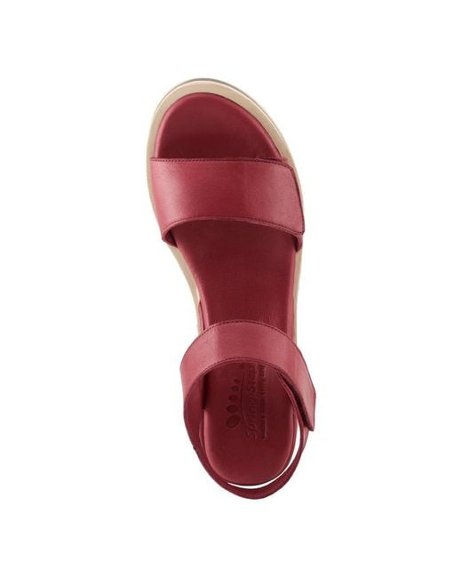 Spring Step Red Hileman Platform Sandal