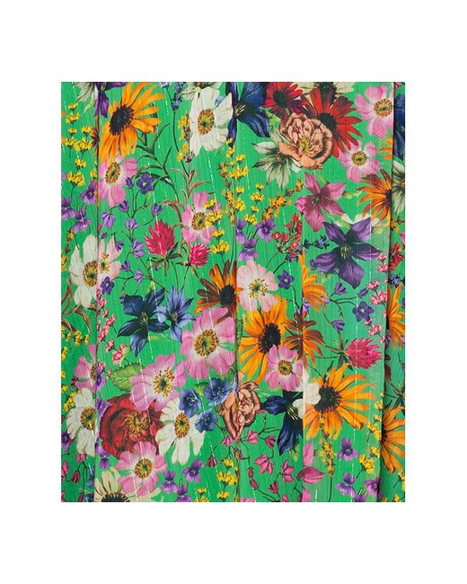 Betsy & Adam Green Plus Size Floral-print Flutter-sleeve A-line Dress